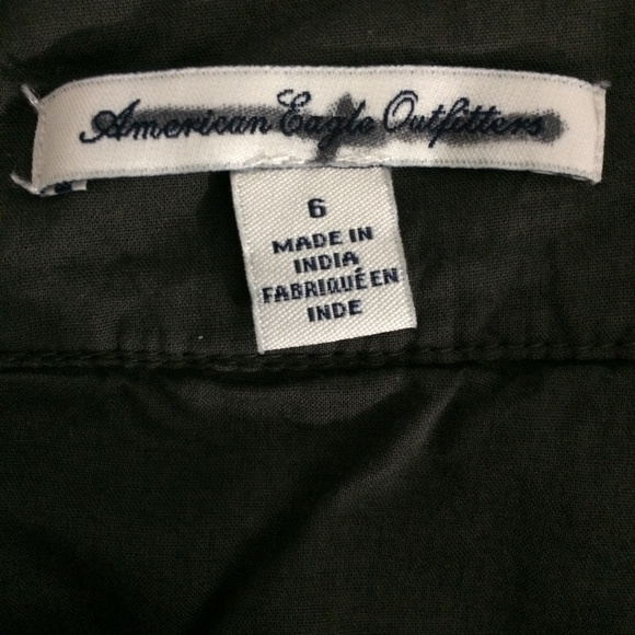 American Eagle Outfitters AEO Womens Sz 6 Brown Embroidered Mini Skirt - Picture 4 of 5